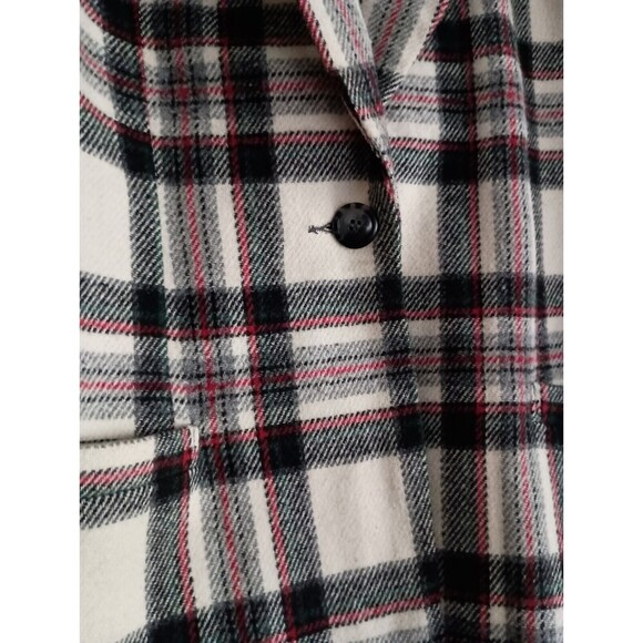 Vintage White Stag Plaid Wool Blazer Women’s Size 10 Preppy Academia - Picture 2 of 9